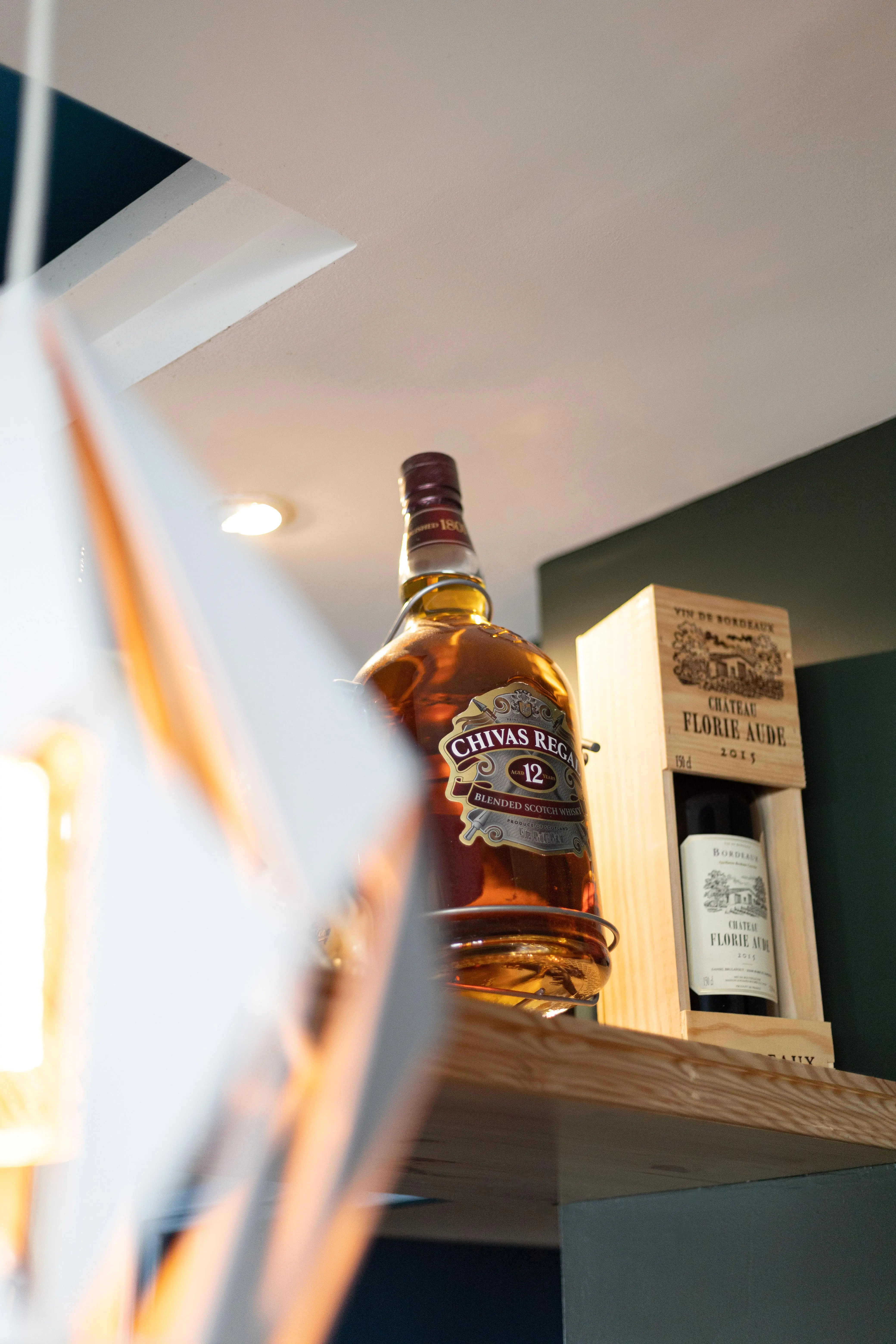 Bottle of whisky at the bar